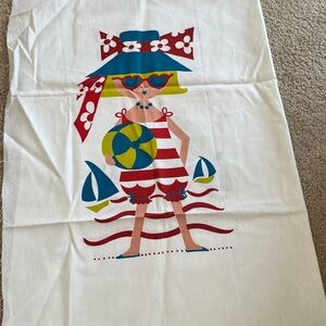 Millworth‎ Converting Corporation A Day at the Beach Girl Print Fabric